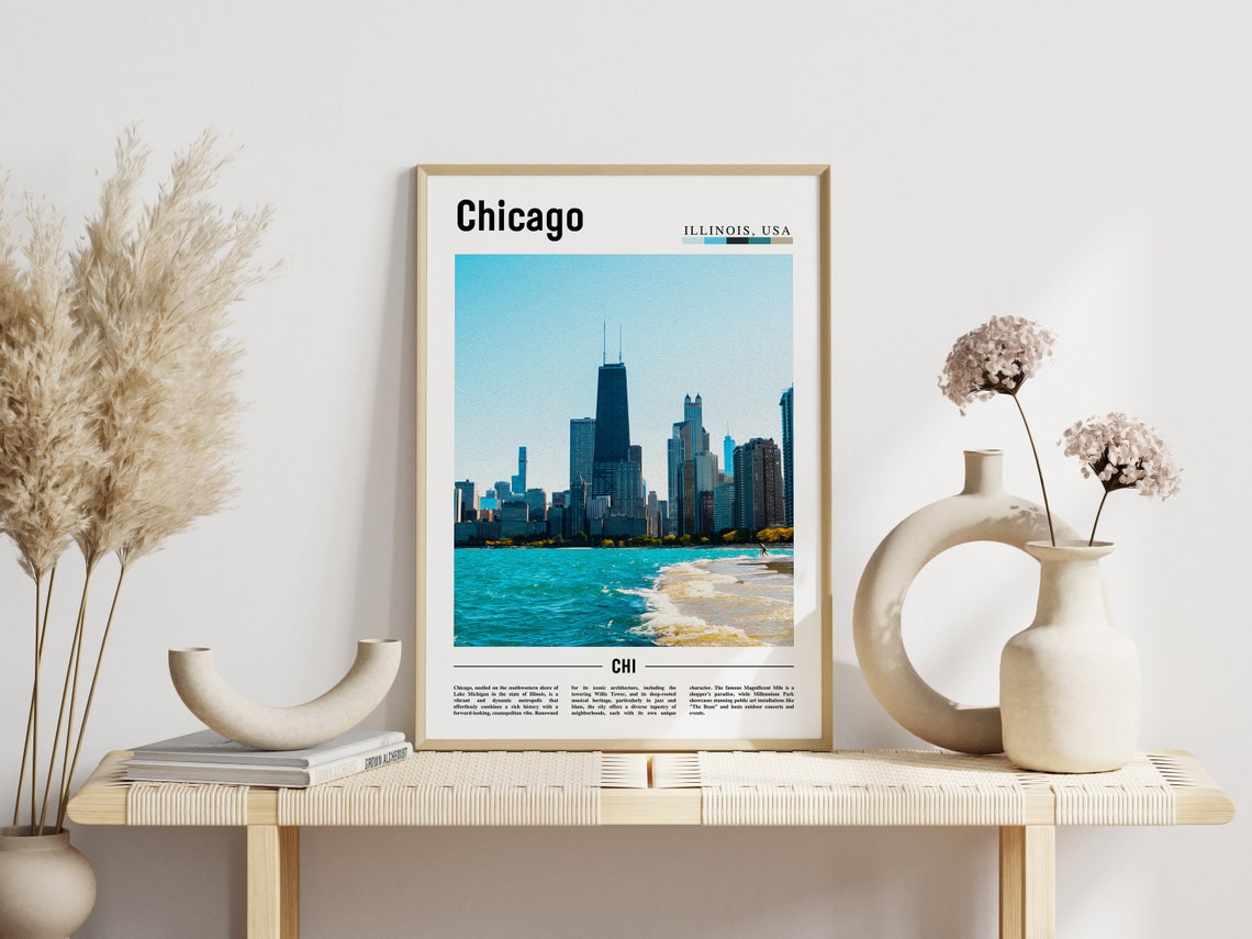 Chicago Print Chicago Poster Chicago Wall Art United States Photo United States Poster United States Print - Image 3