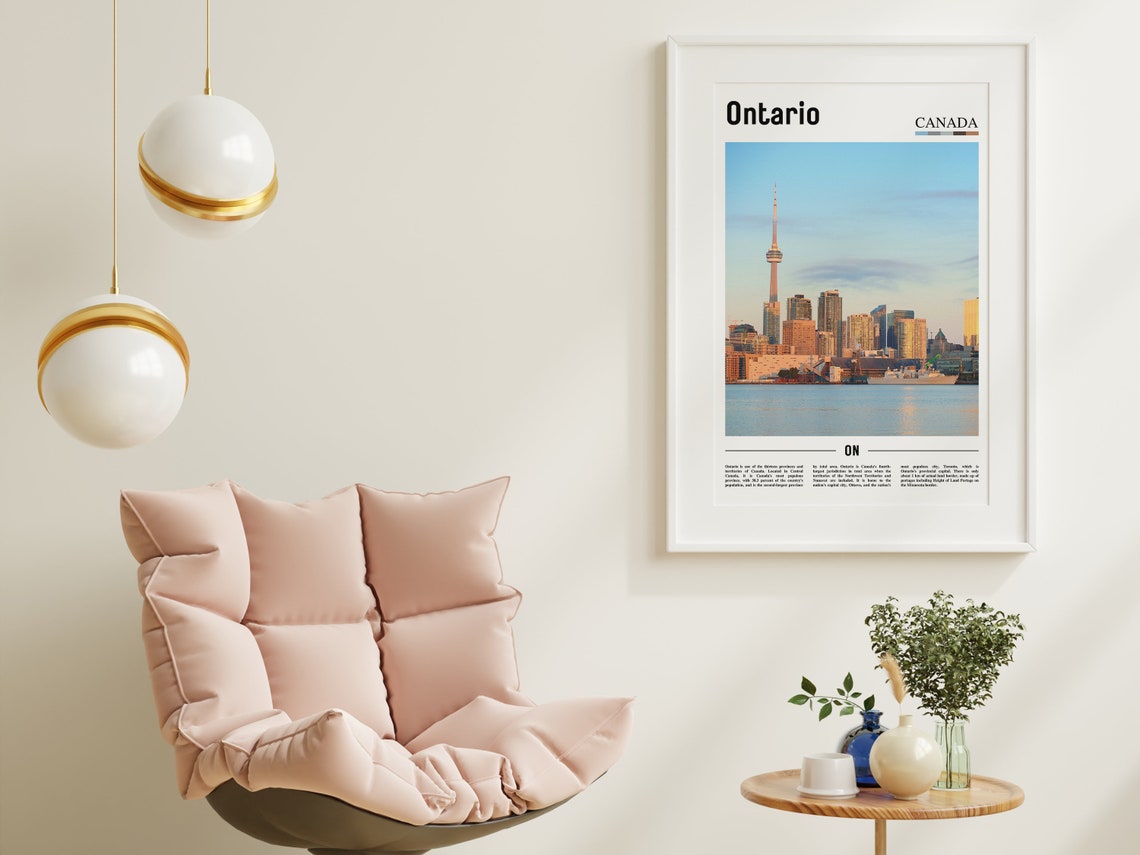 Ontario Print Ontario Poster Ontario Wall Art Oil Painting Poster Colorful City Print City Artwork Travel Artwork Travel Wall Art - Image 3