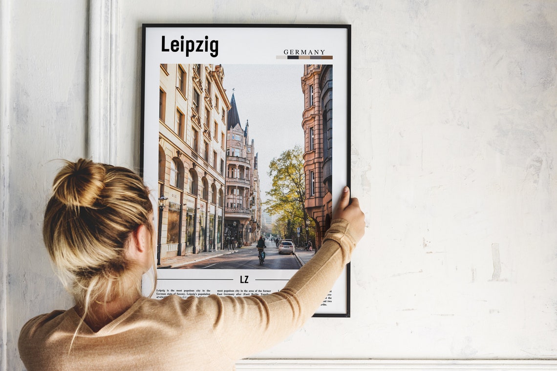 Leipzig Germany Historic Street Architecture Iconic Travel Poster - Image 2