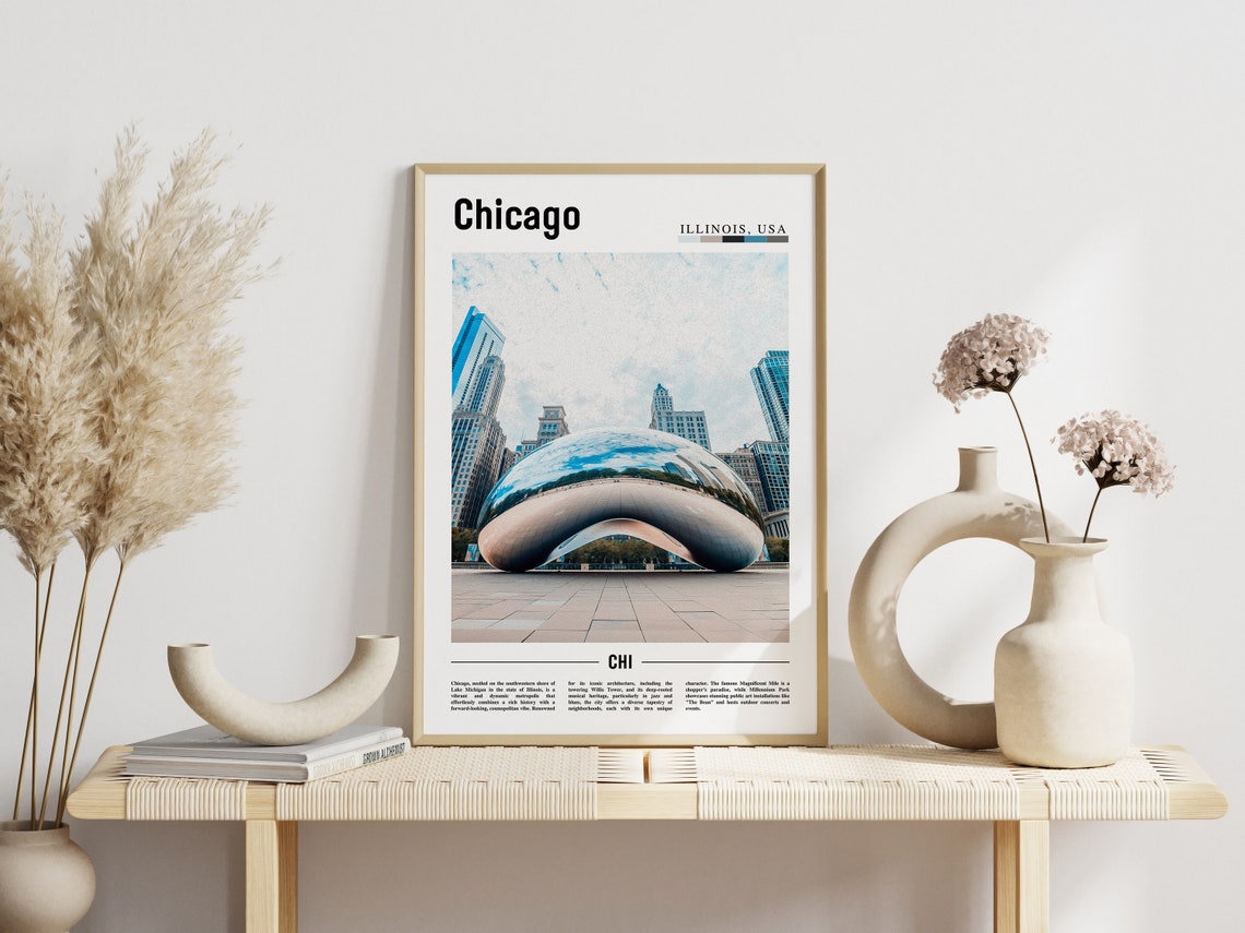 Chicago Print Chicago Poster Chicago Wall Art United States Photo United States Poster United States Print - Image 3