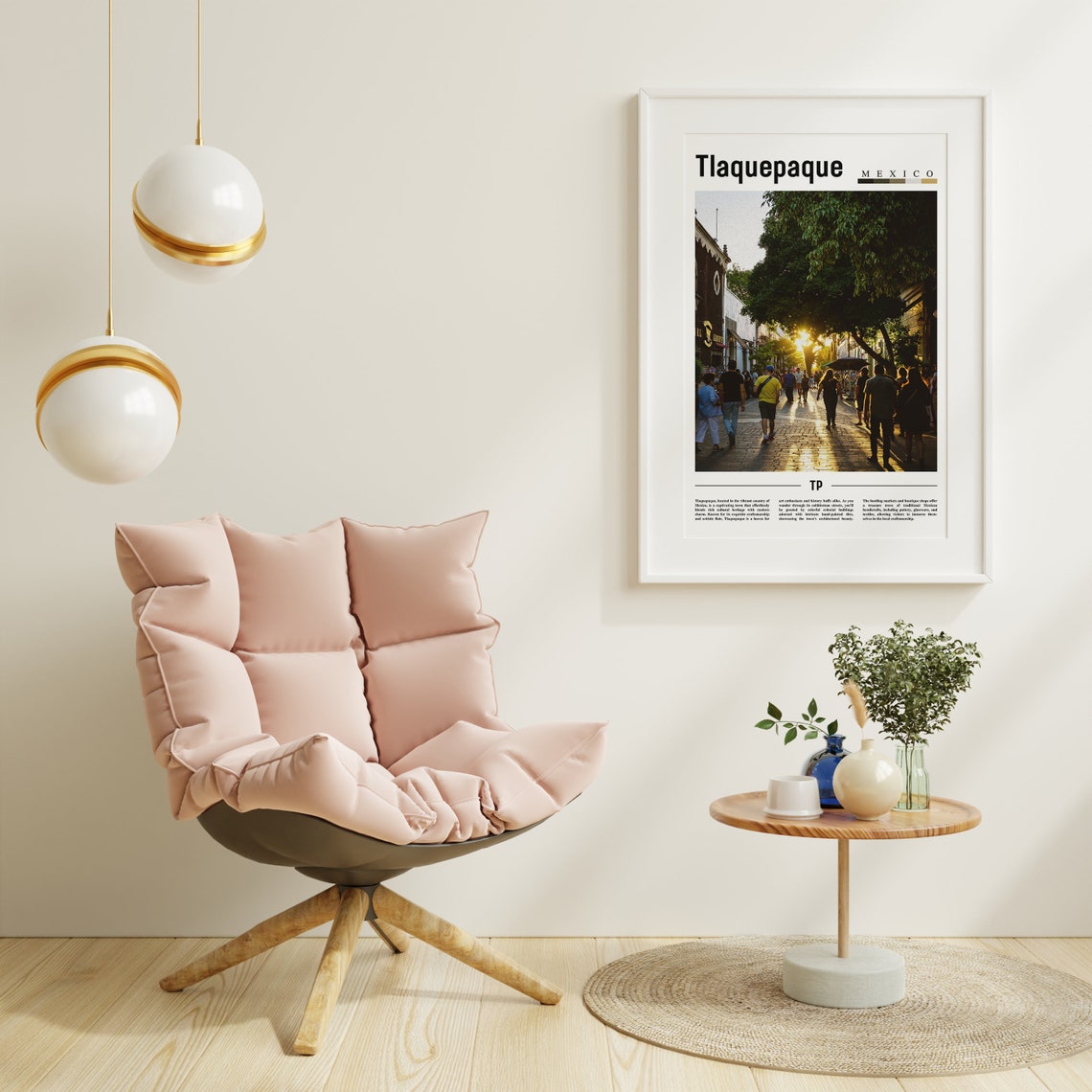 Tlaquepaque Poster Tlaquepaque Print Tlaquepaque Wall Art Minimal Travel Print Travel Destination Oil Painting Poster - Image 3