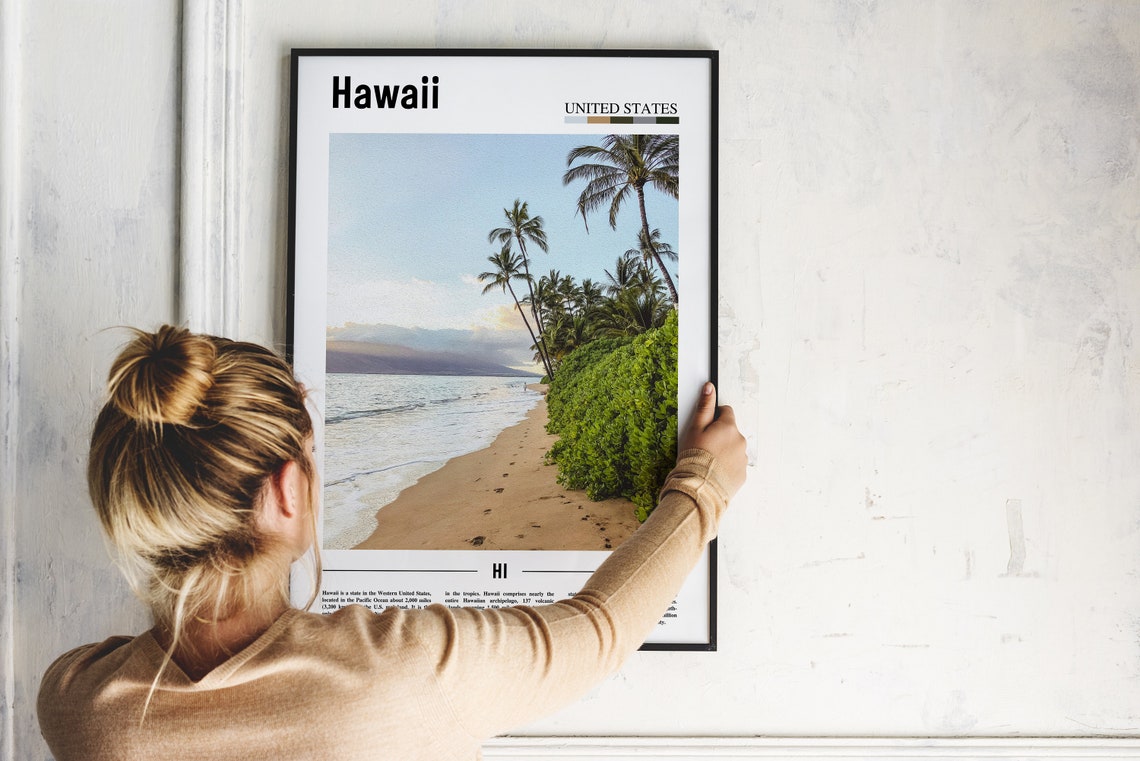 Hawaii Poster Hawaii Print Hawaii Wall Art United States Photo United States Poster United States Print Travel Poster - Image 2