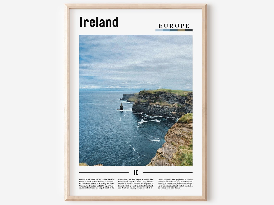 Ireland Cliffs of Moher Atlantic Coast Seascape Photo Poster