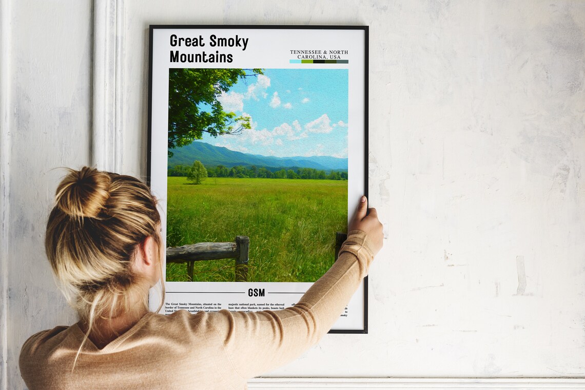 Great Smoky Mountains National Park Poster Green Valley Meadow - Image 2