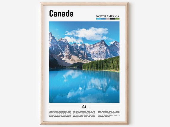 Canada Moraine Lake Turquoise Water Rocky Mountains Travel Poster