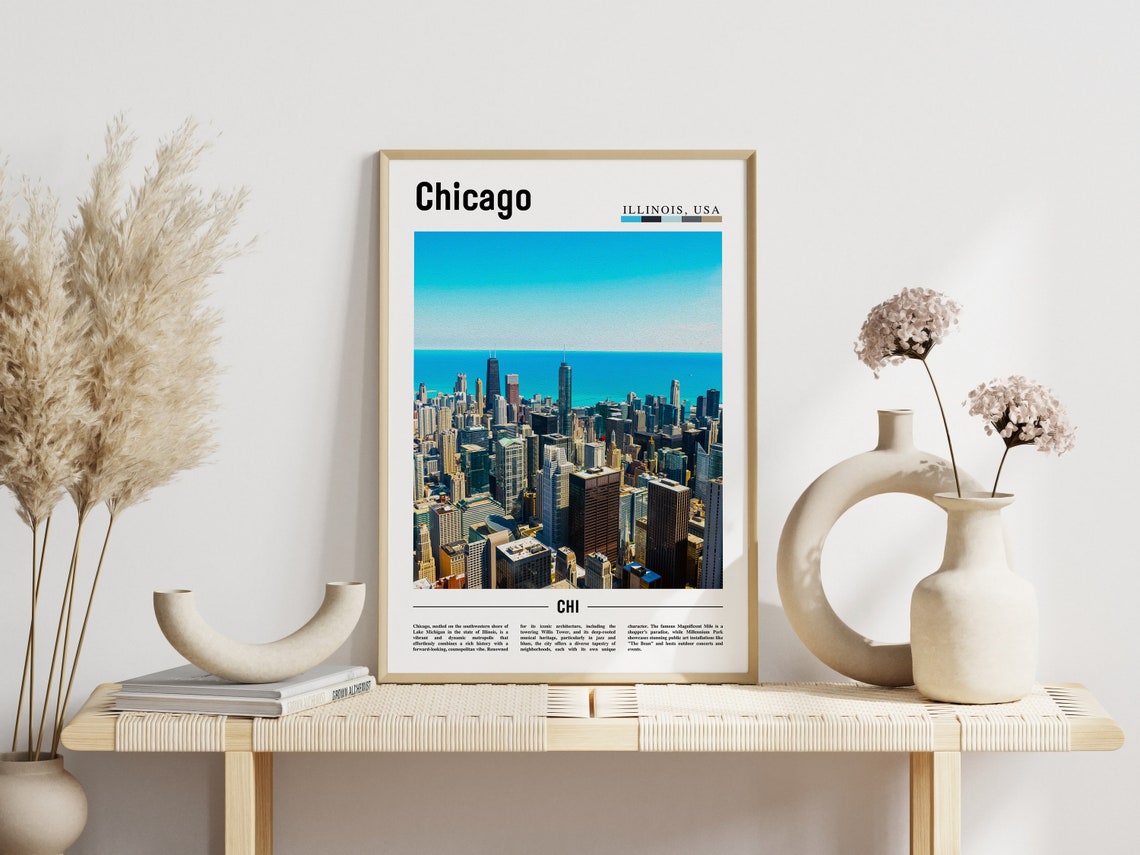 Chicago Print Chicago Poster Chicago Wall Art United States Photo United States Poster United States Print - Image 3