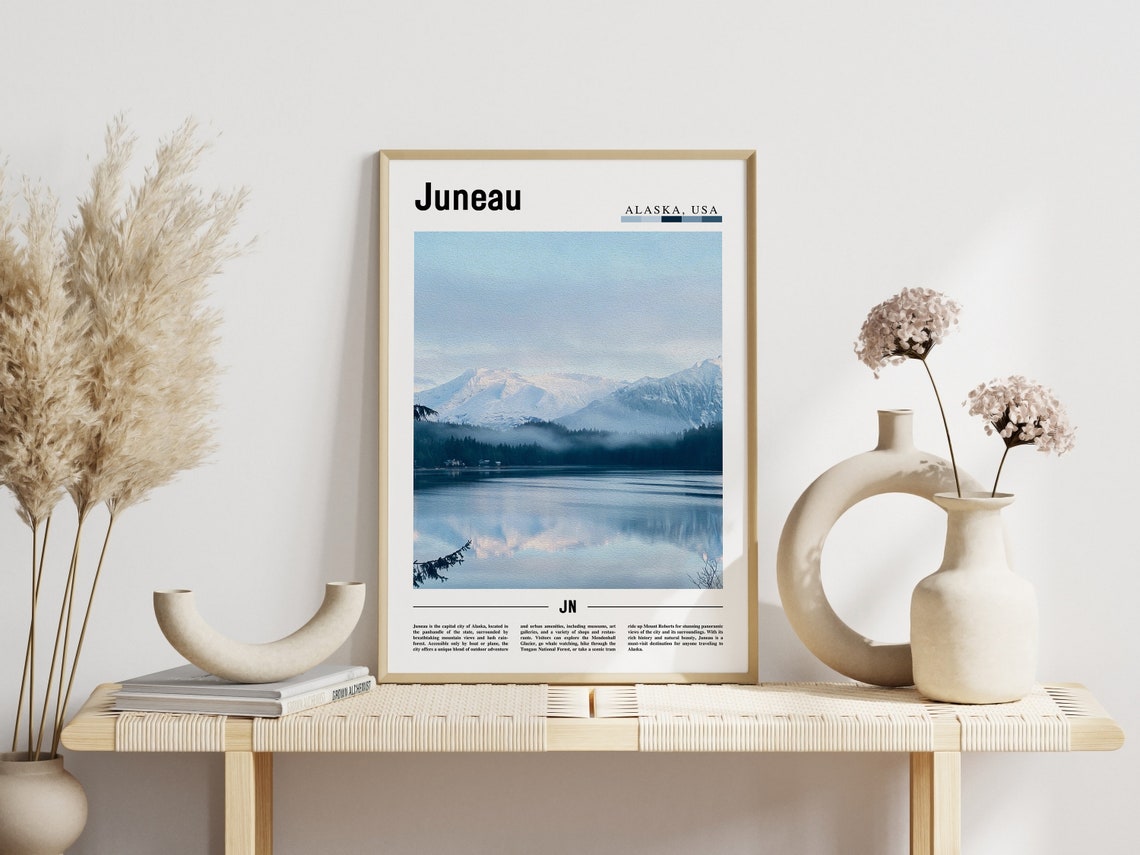 Juneau Poster Juneau Print Juneau Wall Art United States Photo United States Poster United States Print Travel Poster - Image 3
