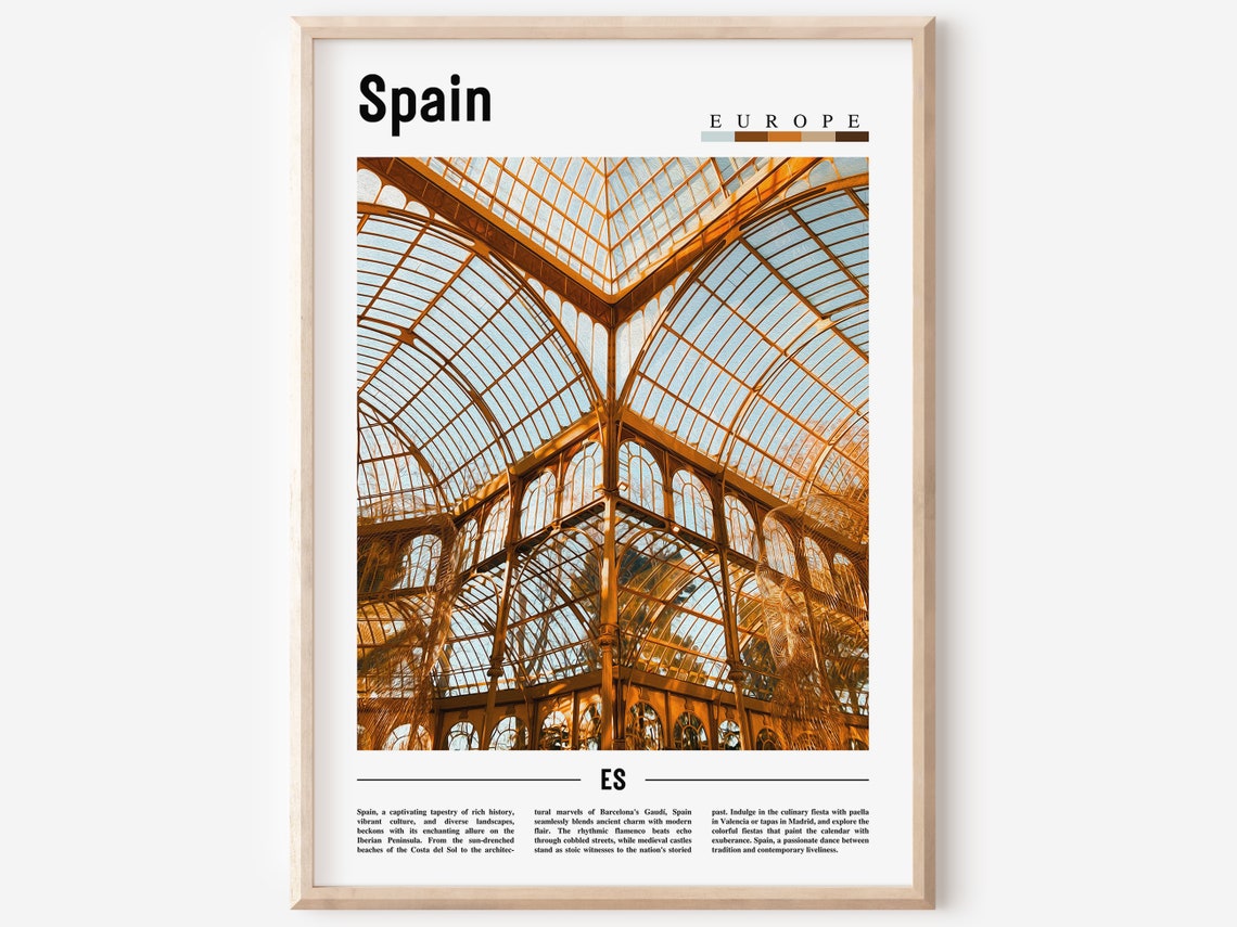 Spain Poster Spain Print Spain Wall Art Spain Photo Spain Art Print Spain Art Minimal Travel Poster Travel Print