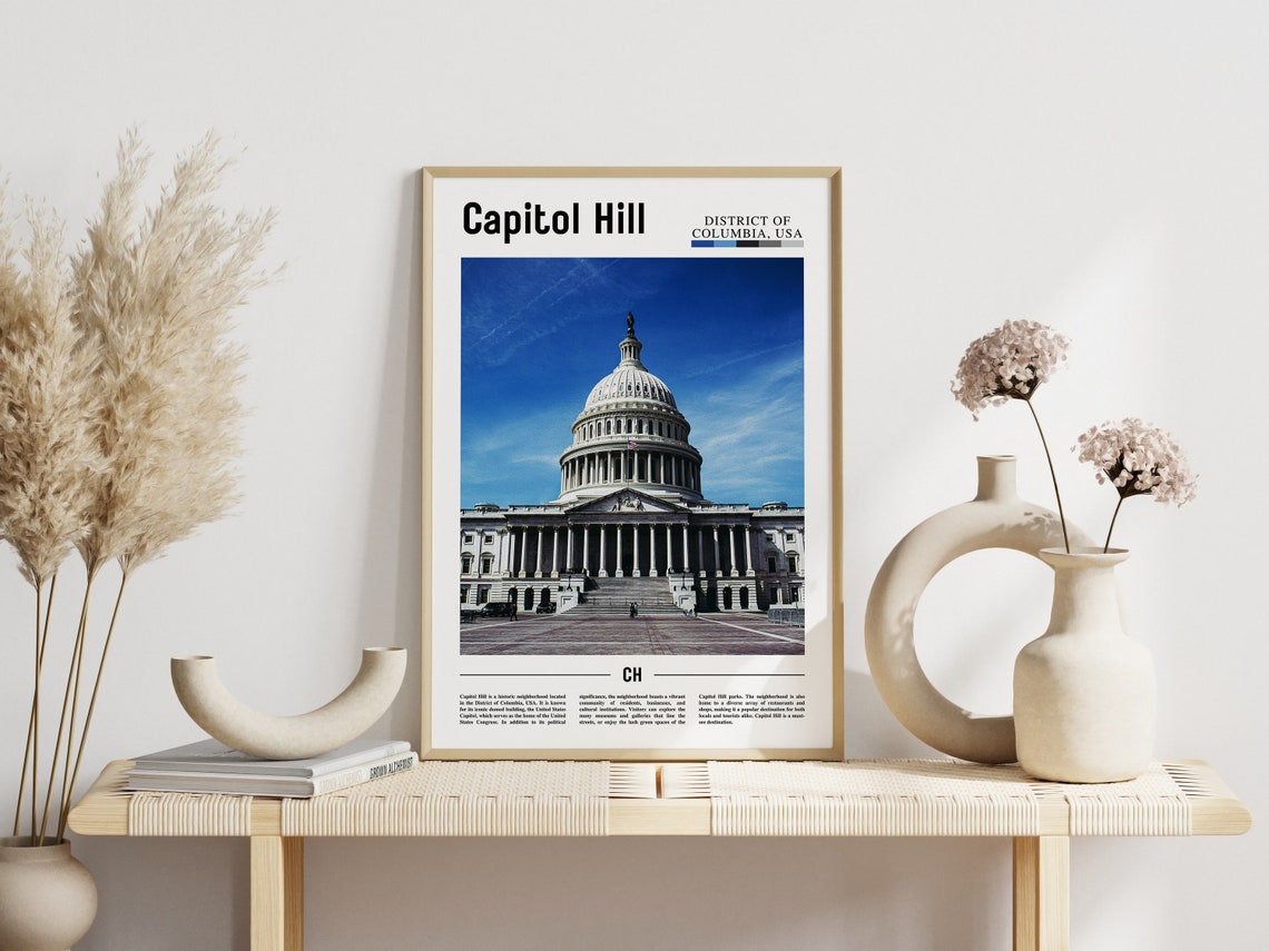 Capitol Hill Washington DC Dome Landmark Photo Travel Poster - Image 3
