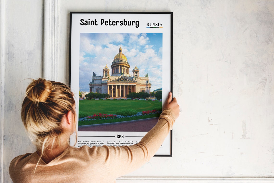 Saint Petersburg Print Saint Petersburg Poster Saint Petersburg Wall Art Oil Painting Poster City Artwork Travel Artwork Travel Wall Art - Image 2