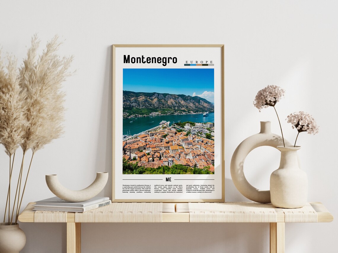 Montenegro Poster Montenegro Print Montenegro Wall Art Europe Photo Europe Poster Europe Print Travel Poster - Image 3