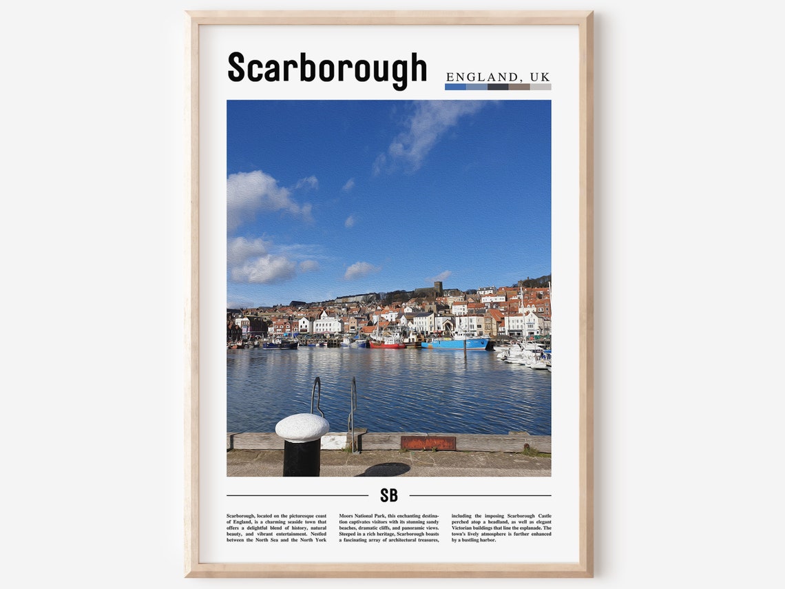 Scarborough Poster Scarborough Print Scarborough Wall Art Europe Photo Europe Poster Europe Print Travel Poster