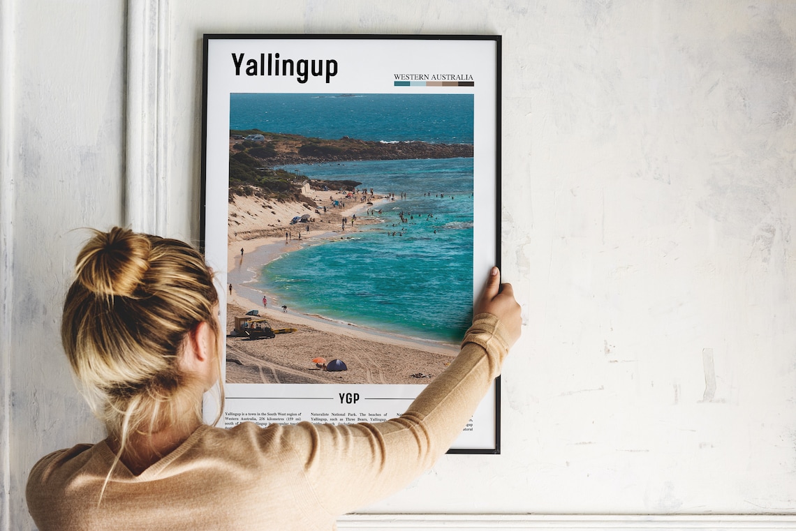 Yallingup Western Australia Beach Aerial Coastal Photo Travel Poster - Image 2