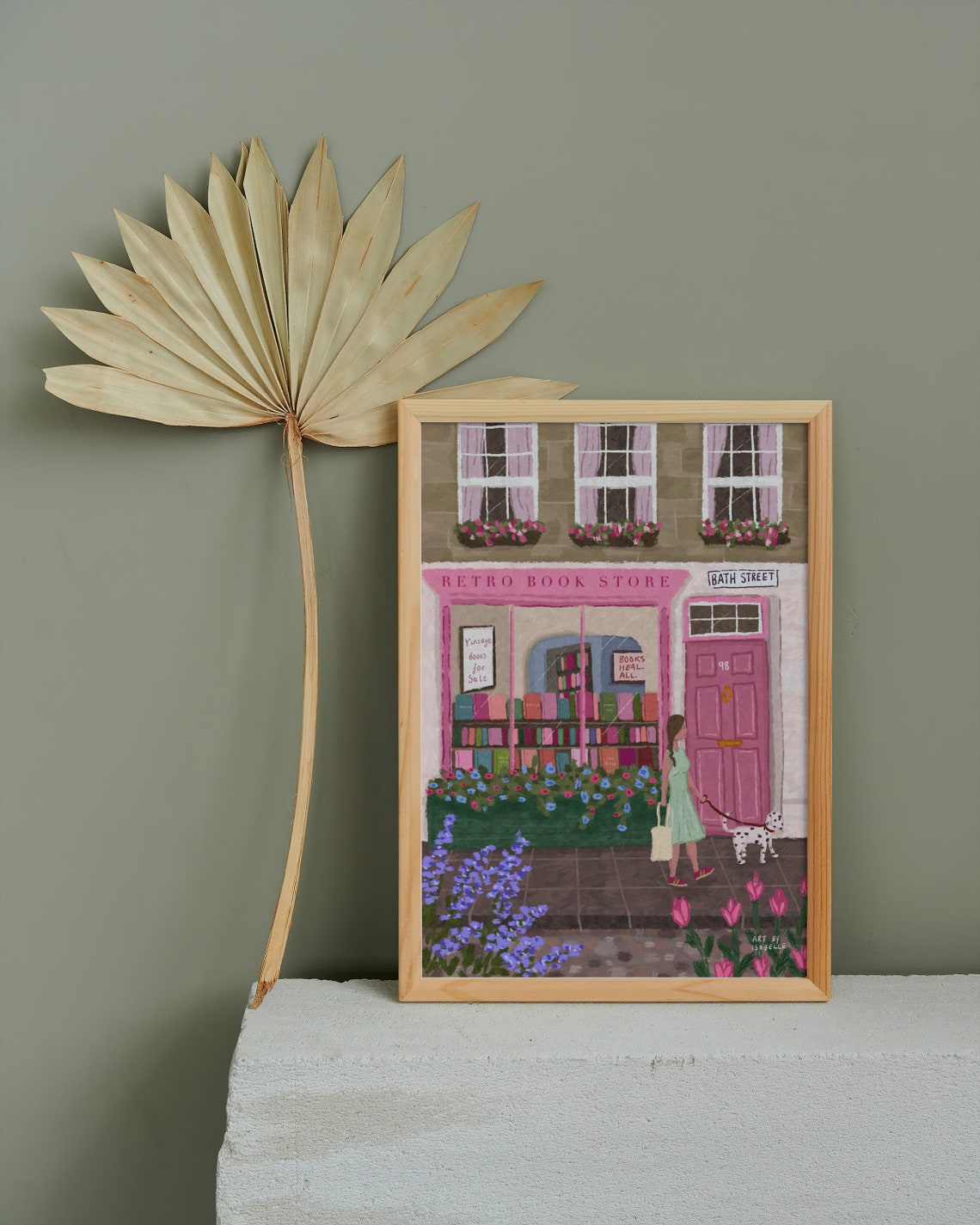 Retro Book Store Art Print, Bookshop Reading Art - Image 6