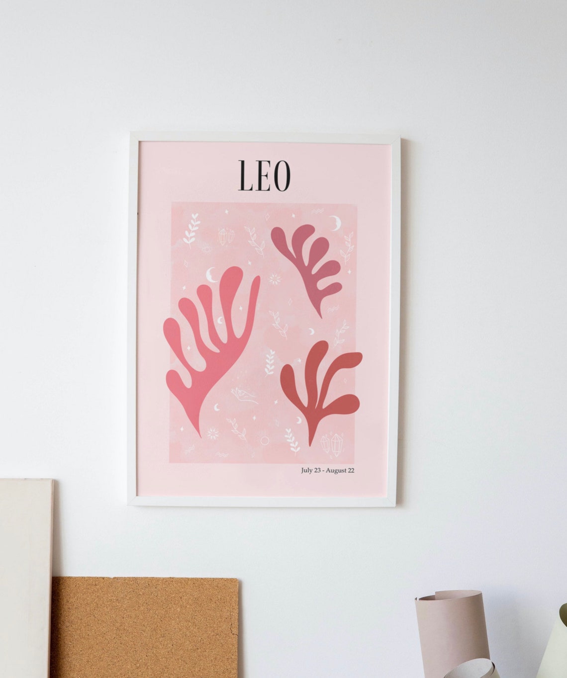 Leo Zodiac Print, Matisse Neutral Astrology Art - Image 4