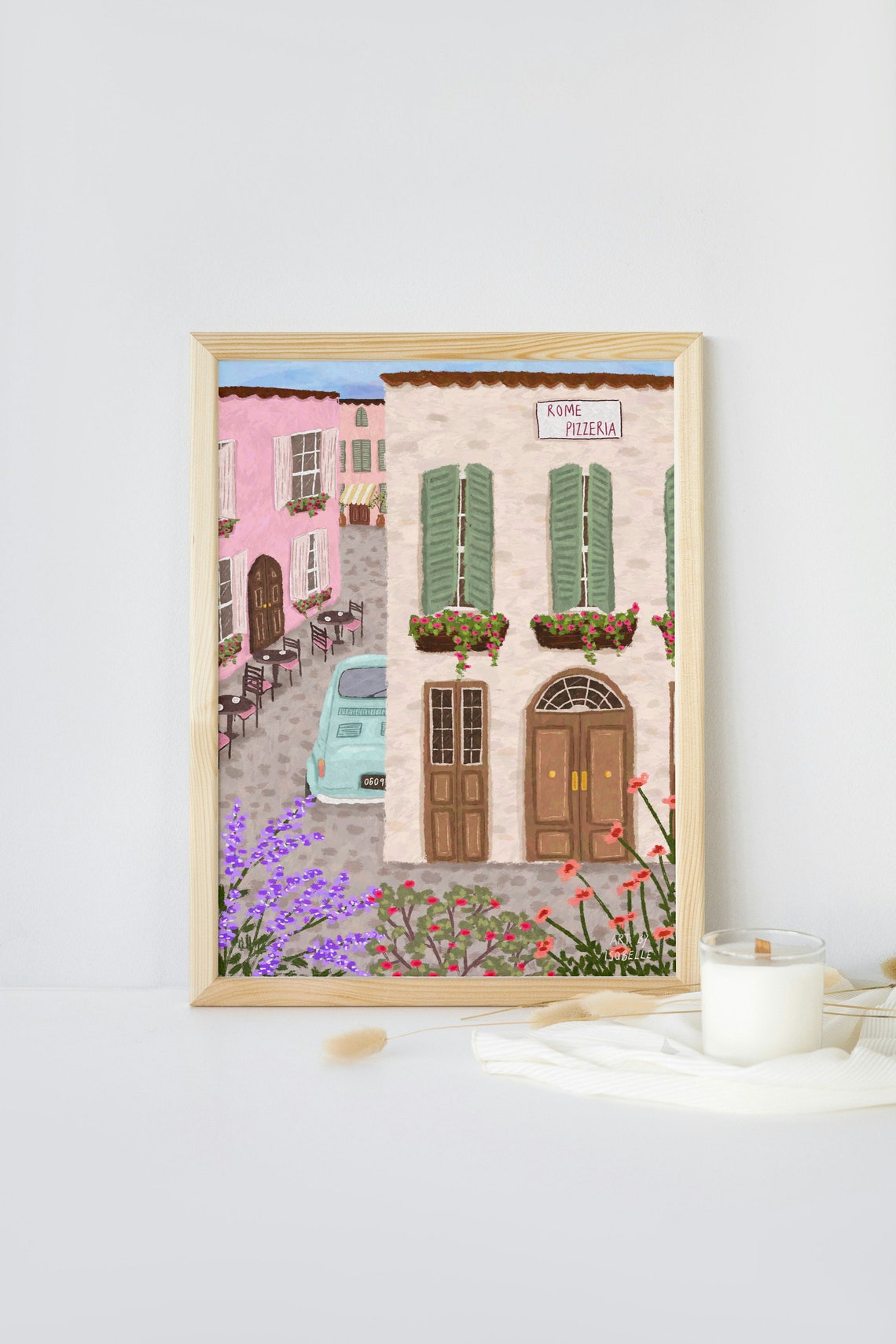 Rome Travel Poster, Italy Travel Art