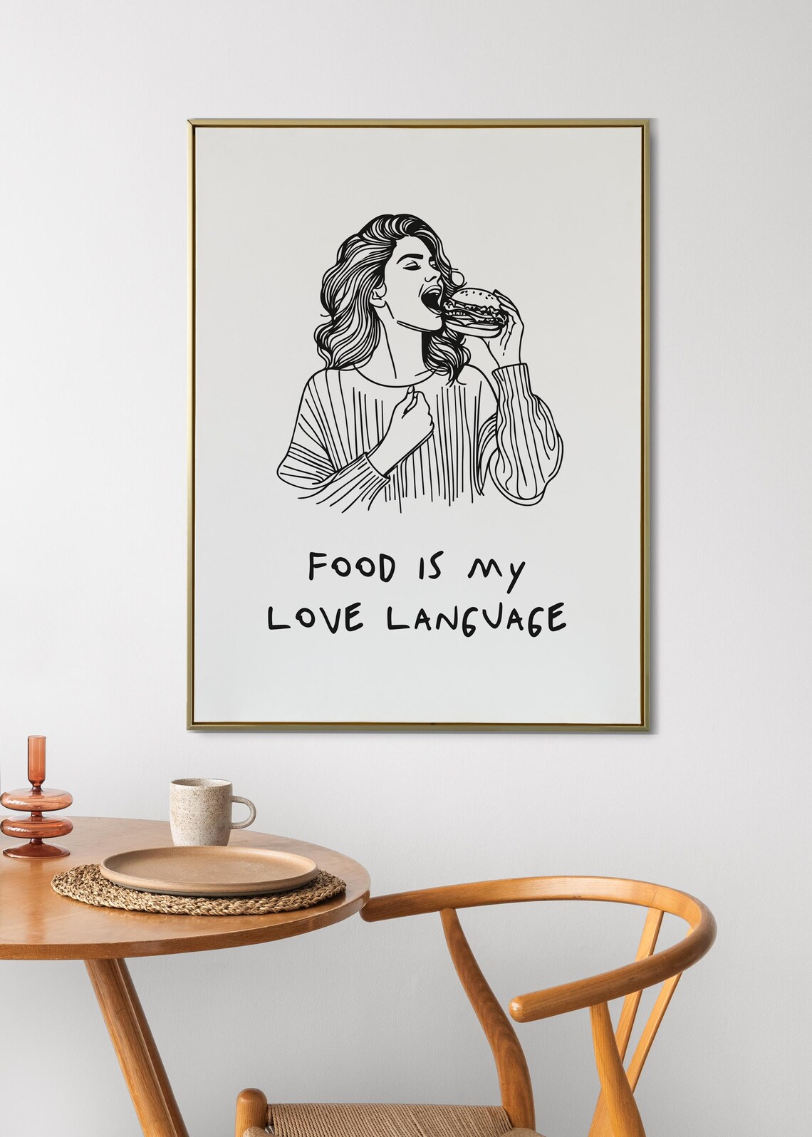 Food Is My Love Language, Romantic Kitchen Decor - Image 2