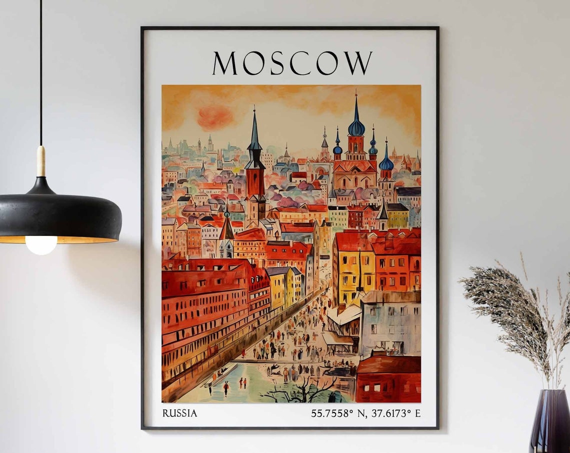 Moscow Travel Poster Moscow Travel Print Moscow Poster Moscow Travel Photo Moscow Wall Art Russia Travel