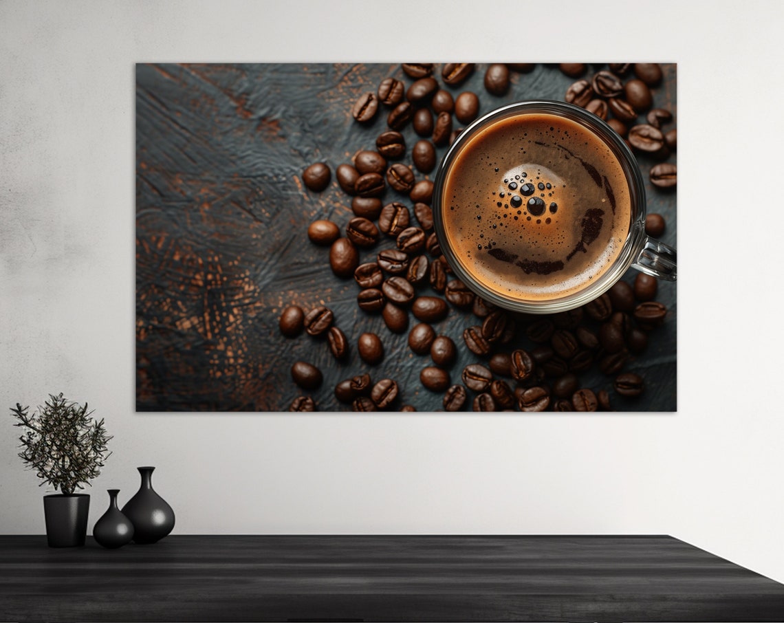 Coffee Wall Art Modern Kitchen Wall Decor Coffee Cup Print Barista Gift Caffee Shop Decor Kitchen Wall Art Cafe Wall Decor