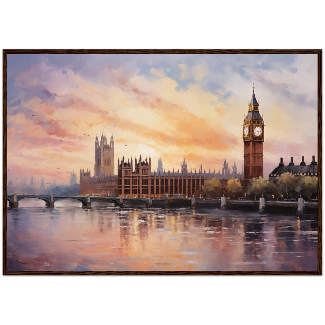 London Big Ben Travel Poster, England Skyline