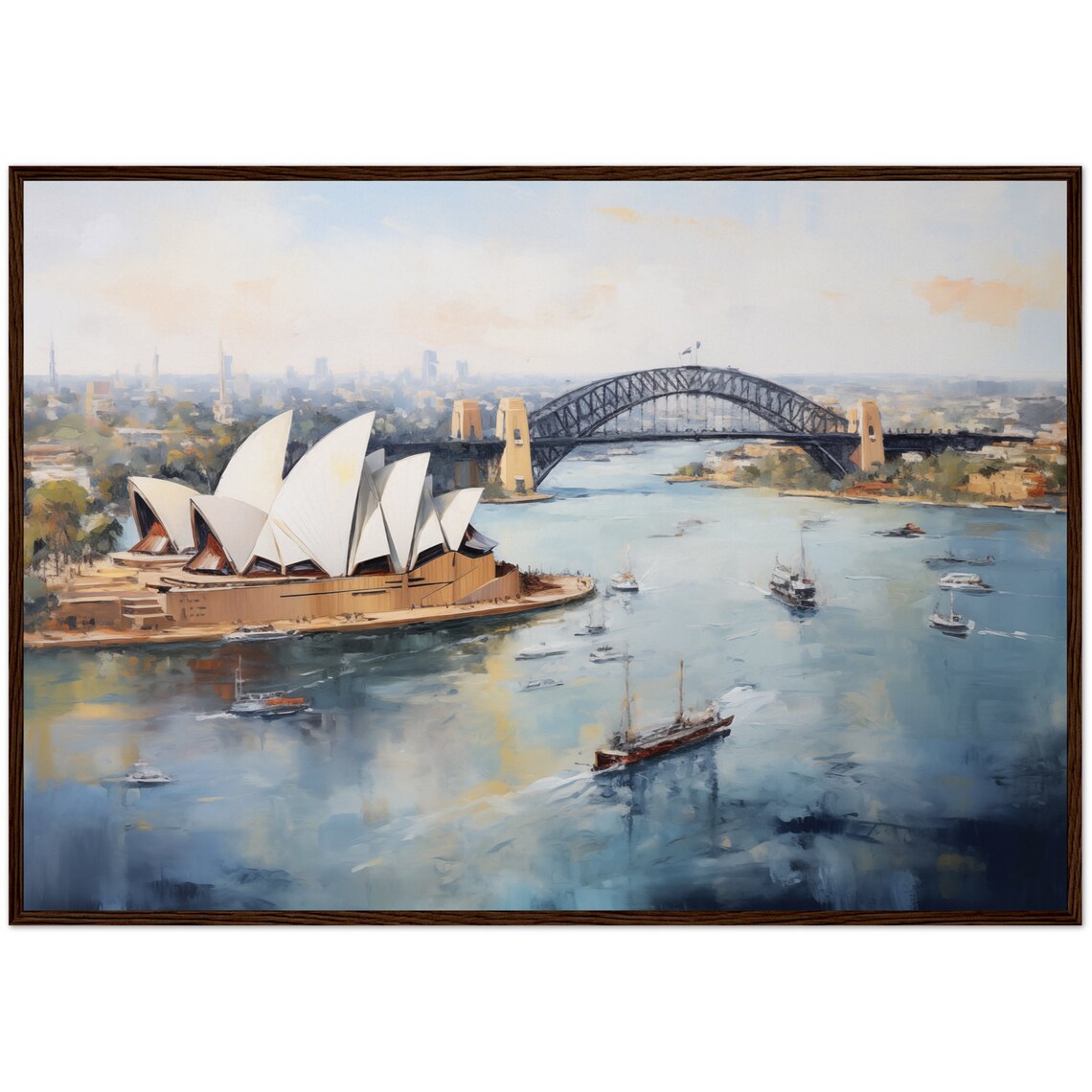 Sydney Harbor Art Print, Opera House Cityscape