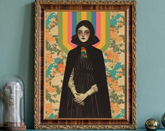 Happy Goth No10 Unique Art Print