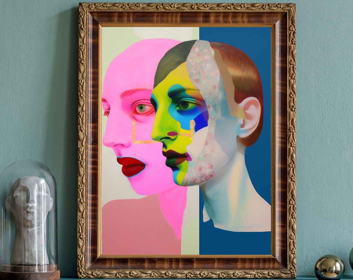 Bipolar Dreams No10 Unique Canvas Art Print