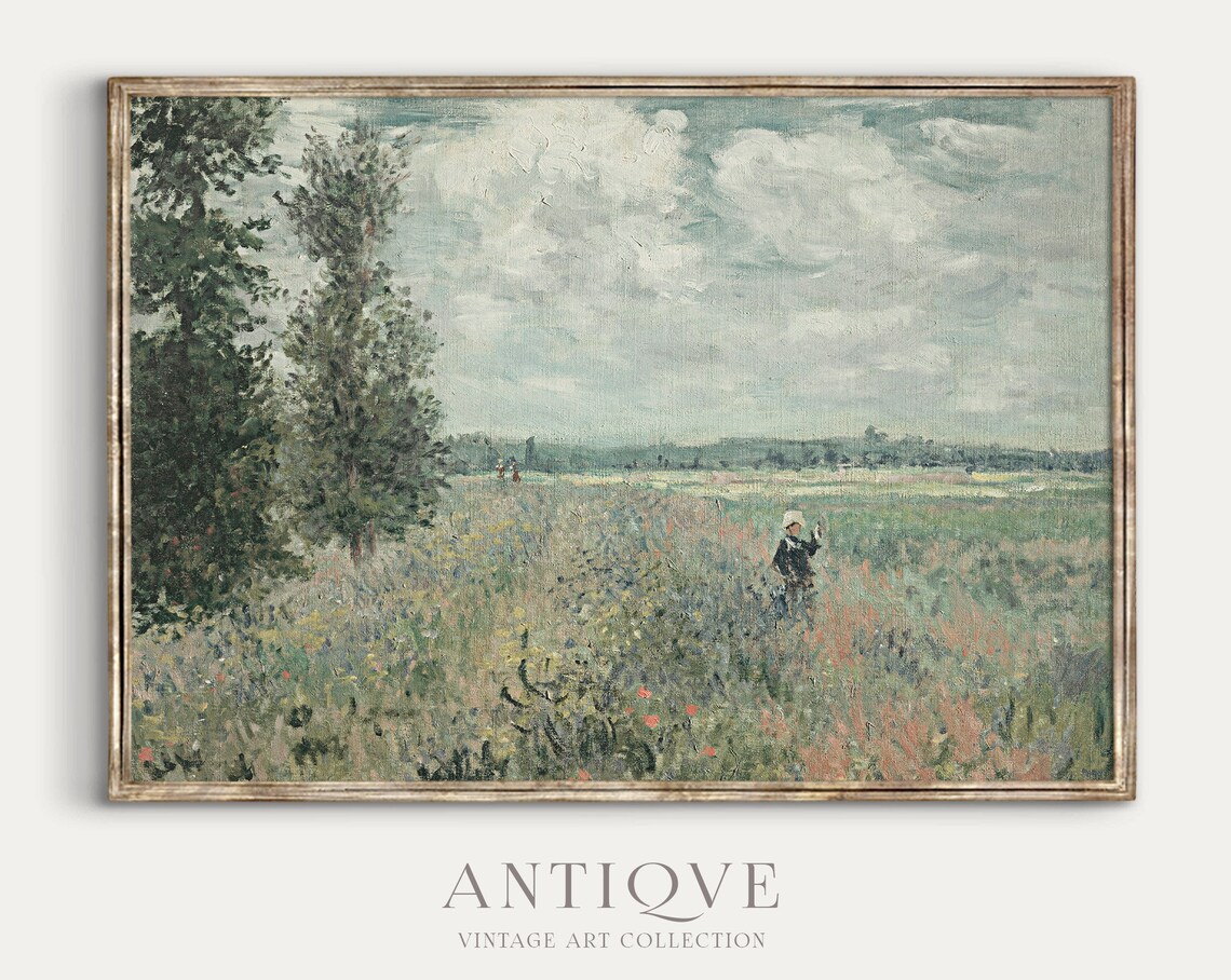 Vintage French Landscape, Elegant Nature Decor