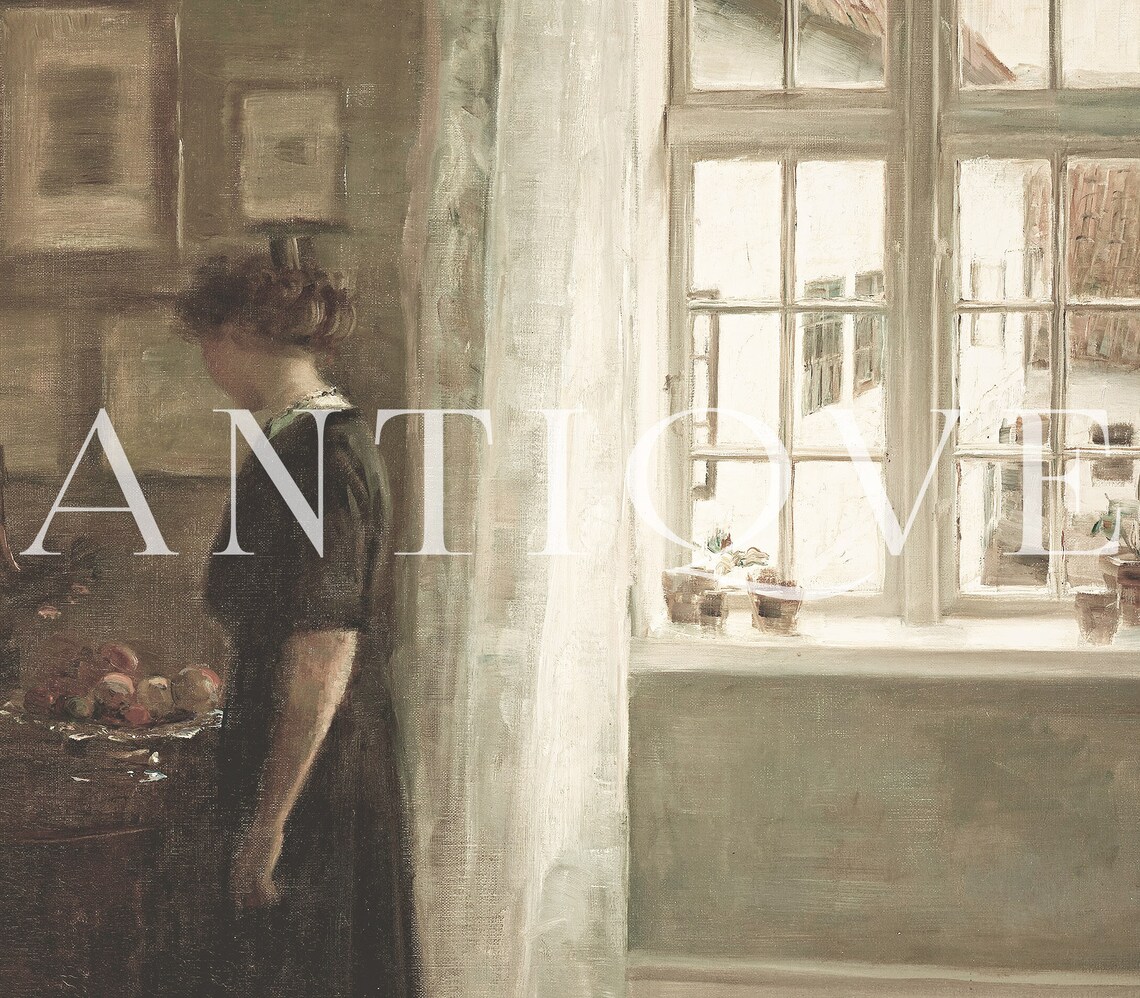 Vintage Woman Painting, Farmhouse Art Print - Image 4