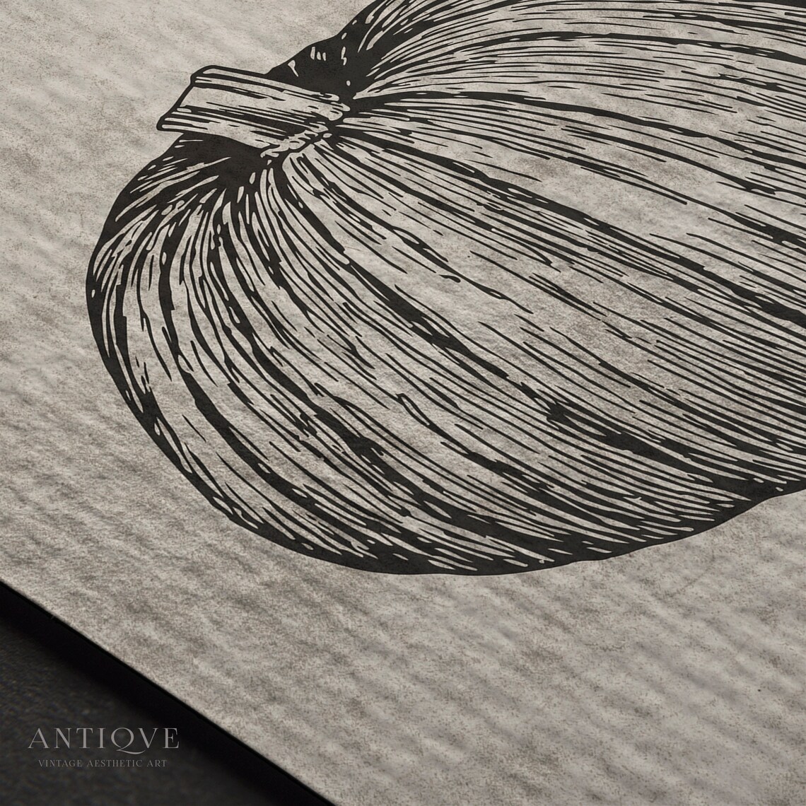 Vintage Sketch Of A Pumpkin, Halloween Gothic Art - Image 3