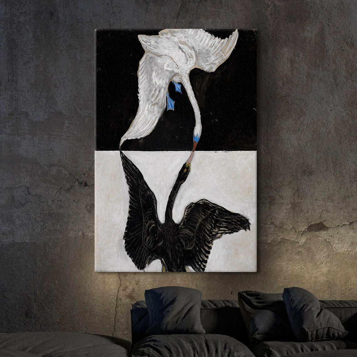 Hilma af Klint The Swan No 1 Black and White Swan Art Poster