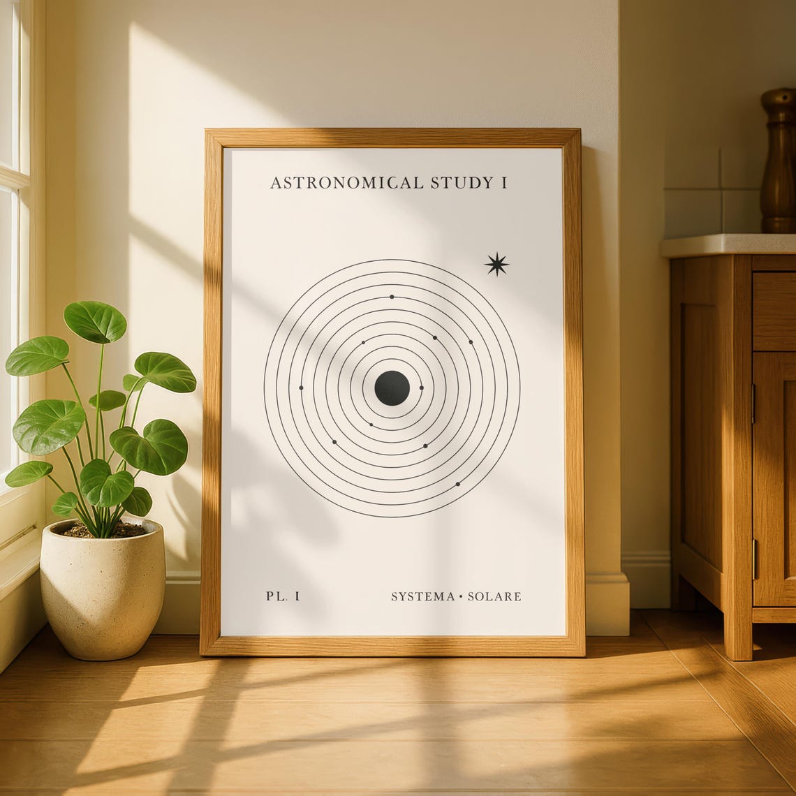 Astronomical Study I Minimalist Solar System Orbit Diagram Poster