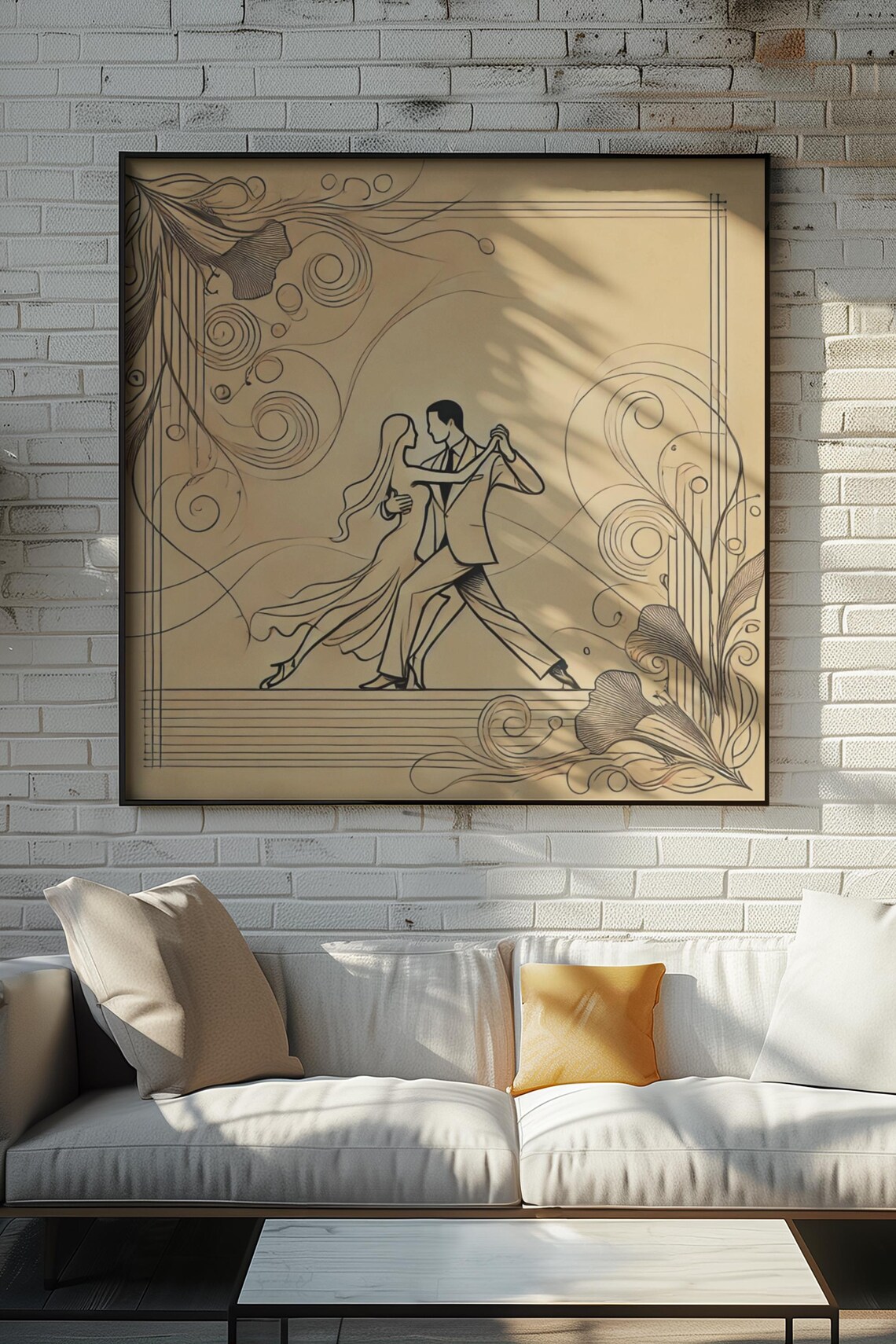 Elegant Dance Line Art, Romantic Ballroom Print - Image 4