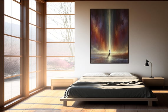 Abstract Light Portal Art Print, Surreal Dreamscape