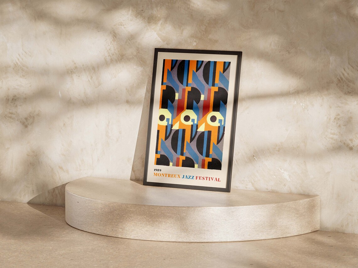 Montreux Jazz Festival Vintage Swiss Typography Art Print - Image 5
