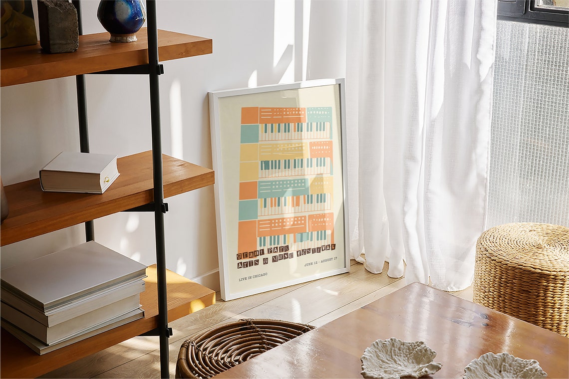 Chicago Music Arts Festival Poster Vintage Chicago Art Retro Festival Poster Grant Park Music Festival Mid Century Modern Wall Decor - Image 4