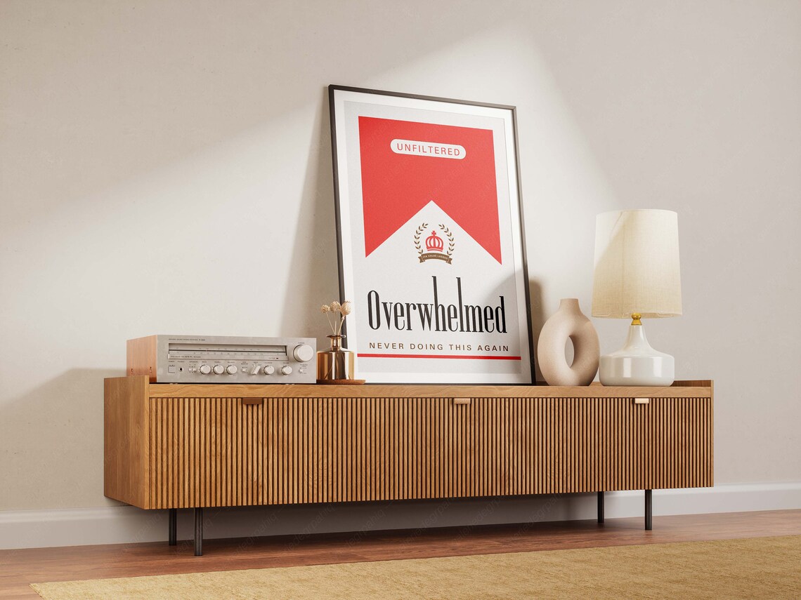 Marlboro Cigarette Ad Poster, Mid-Century Humor - Image 2