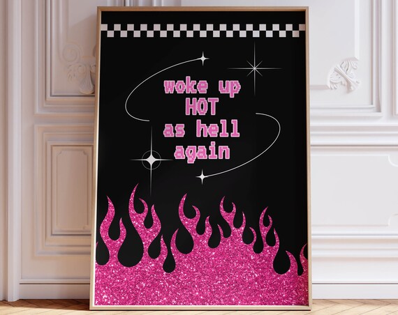 Y2k Room Decor Aesthetic Wall Art Trendy Dorm Decor Y2k Poster Dorm Wall Art Mcbling Room Decor For Teens Funny Wall Art Trashy Y2k Decor