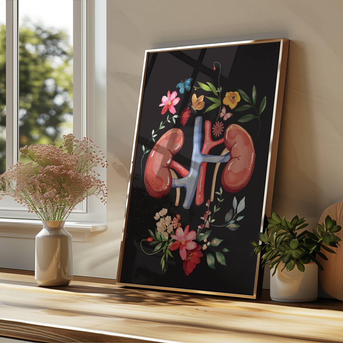 Human Anatomy Kidney Print, Medical Office Art - Image 2