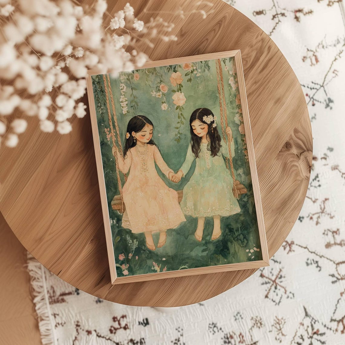 Punjabi Girl Print Sisters Print Best Friend Wall Art Indian Girl South Asian Art Print Poster Indian Home Decor Girl Room Decor Desi Girl - Image 2