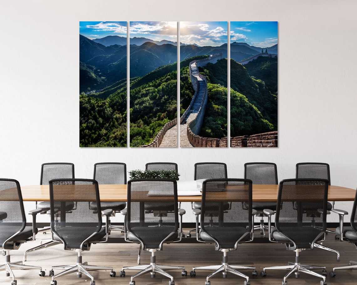 Great Wall Of China Winding Over Green Mountain Ridges Poster - Image 4