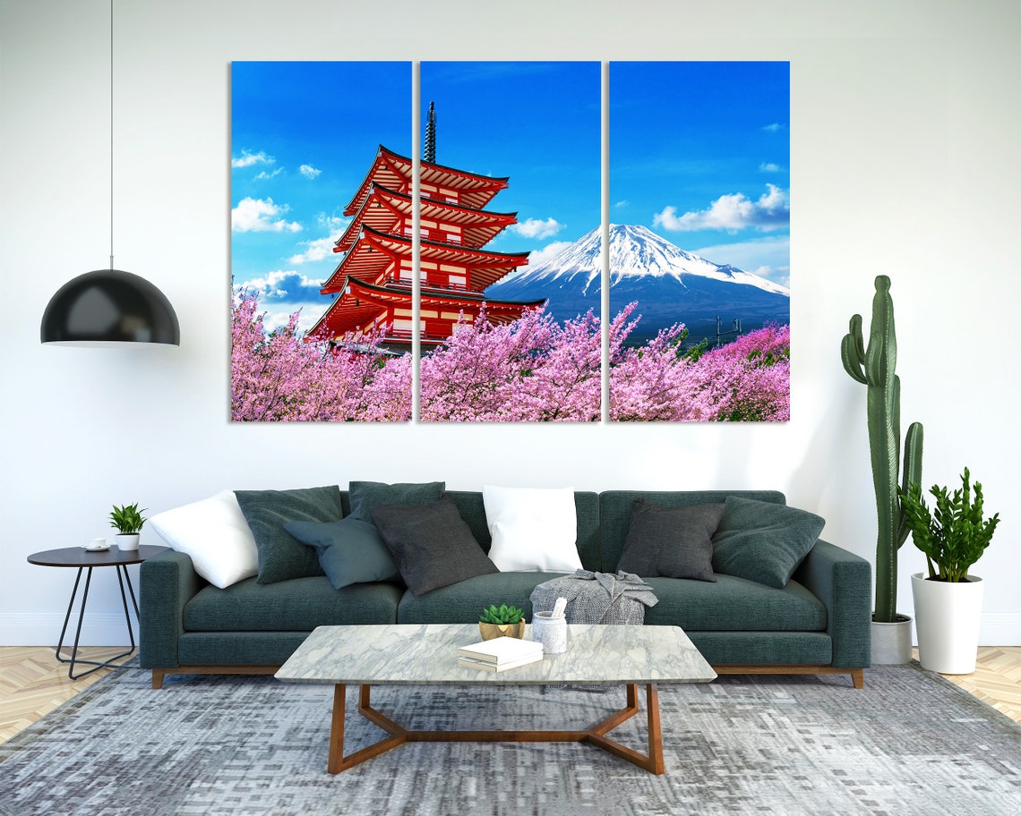 Mount Fuji Chureito Pagoda Cherry Blossoms Spring Japan Travel Poster - Image 2