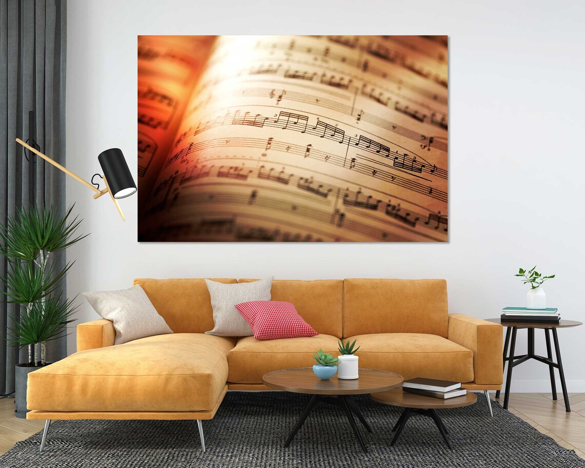 Vintage Sheet Music Close Up Warm Glow Classical Music Lover Wall Art Poster - Image 5