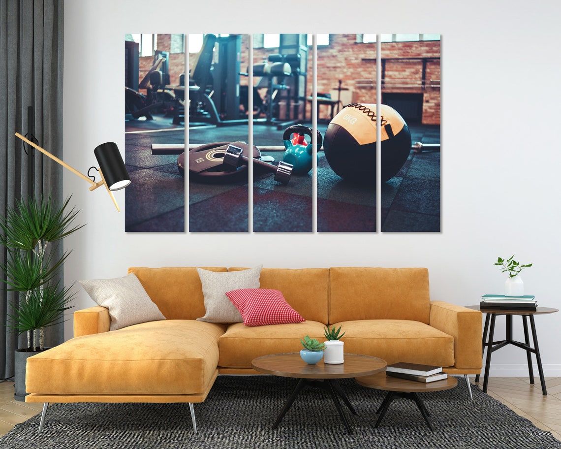 Sports Equipment For Gym Pictures Print On Motivational Art For Wall Workout Art Decor For Wall Powerlifting Art Gift Fitness Art - Image 8