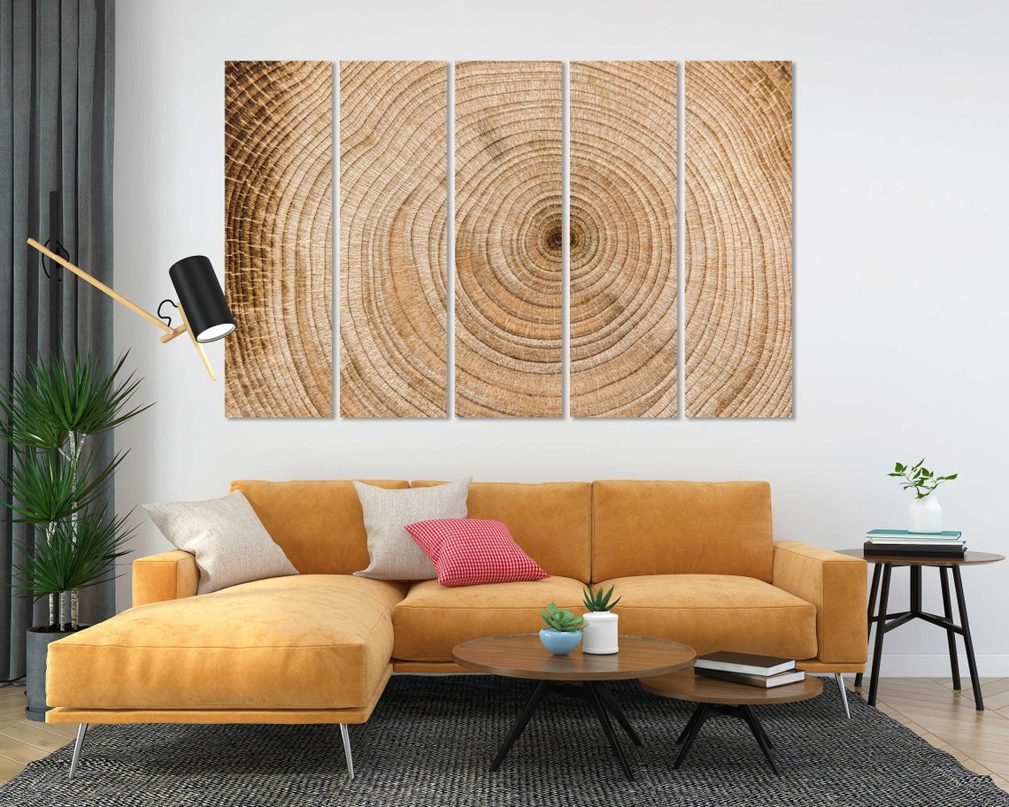 Tree Trunk Cross Section Growth Rings Natural Wood Texture Poster - Image 6