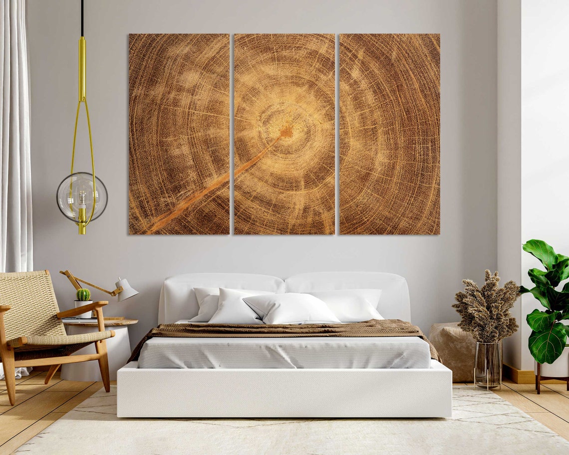 Tree Trunk Cross Section Growth Rings Rustic Wood Texture Wall Poster - Image 8