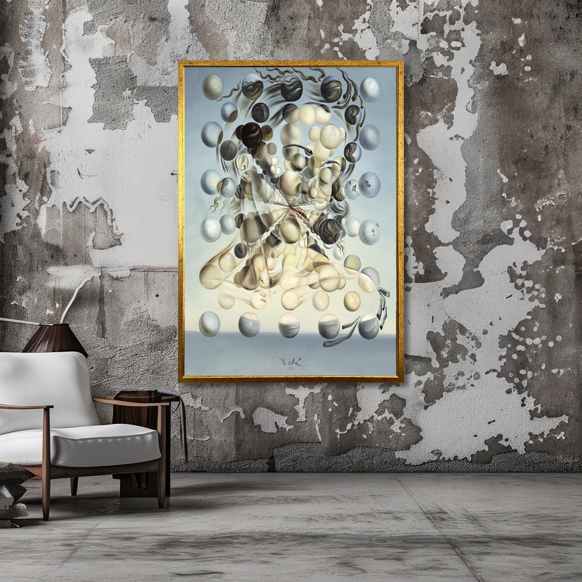 Dali Galatea of the Spheres Atomic Head Surrealist Art Poster - Image 3