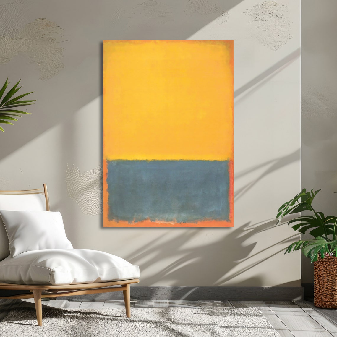 Golden Sunrise Rothko Inspired Abstract Ready To Hang Art - Image 5