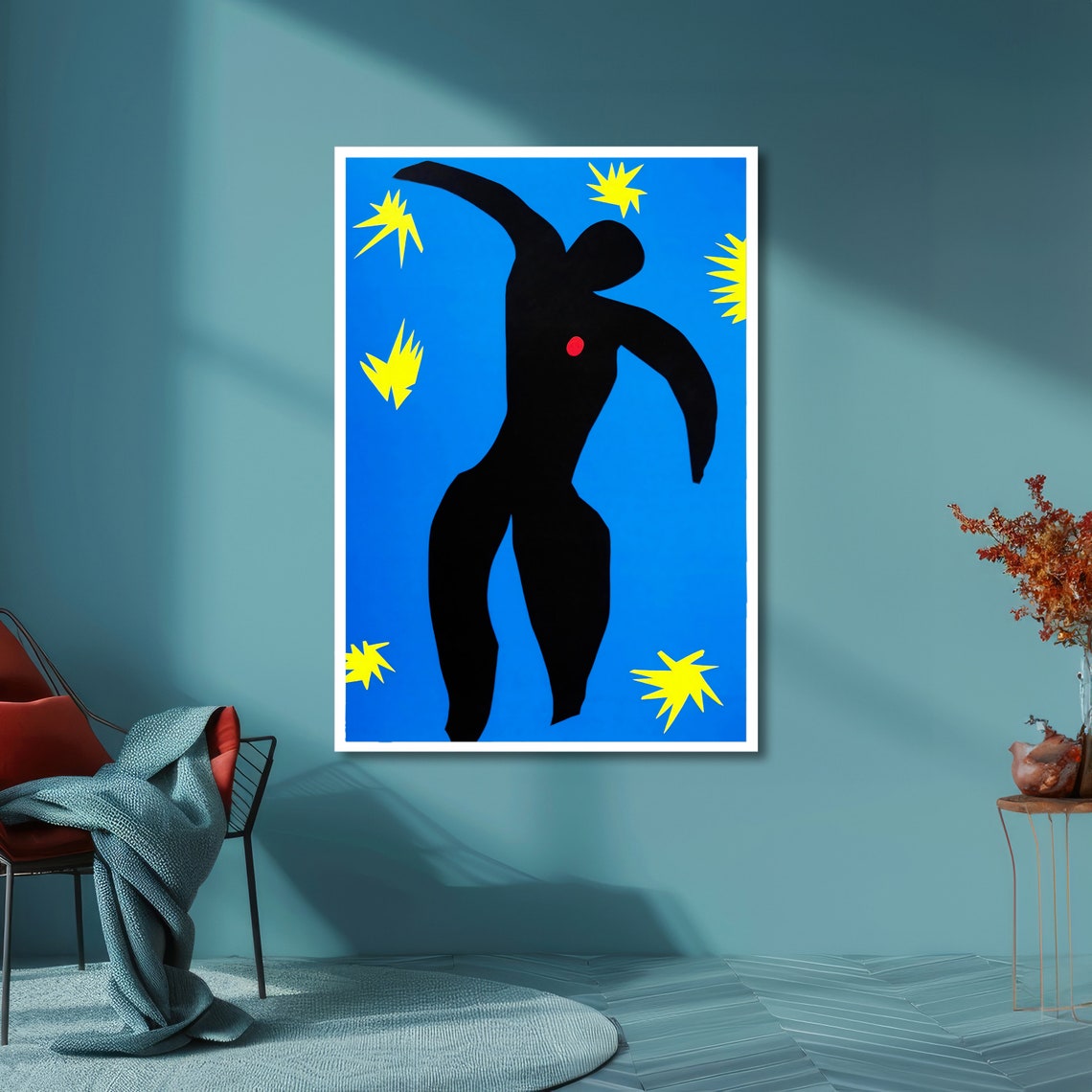 Icarus Matisse Inspired Art Bold Abstract Print Modern Wall Art Ready To Hang Decoration - Image 6