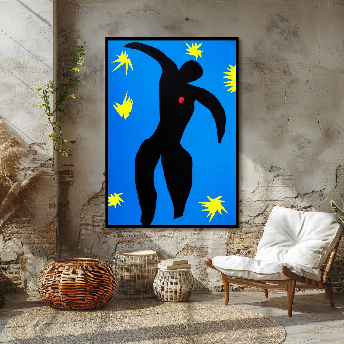 Icarus Matisse Inspired Art Bold Abstract Print Modern Wall Art Ready To Hang Decoration - Image 4
